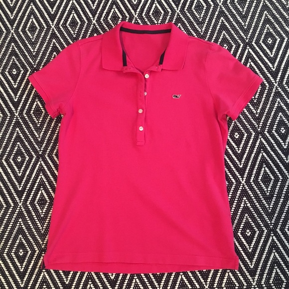 Vineyard Vines Tops - Vineyard Vines - Pink Golf Polo Tee